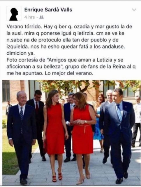 El comentario de Enrique Sardá en facebook