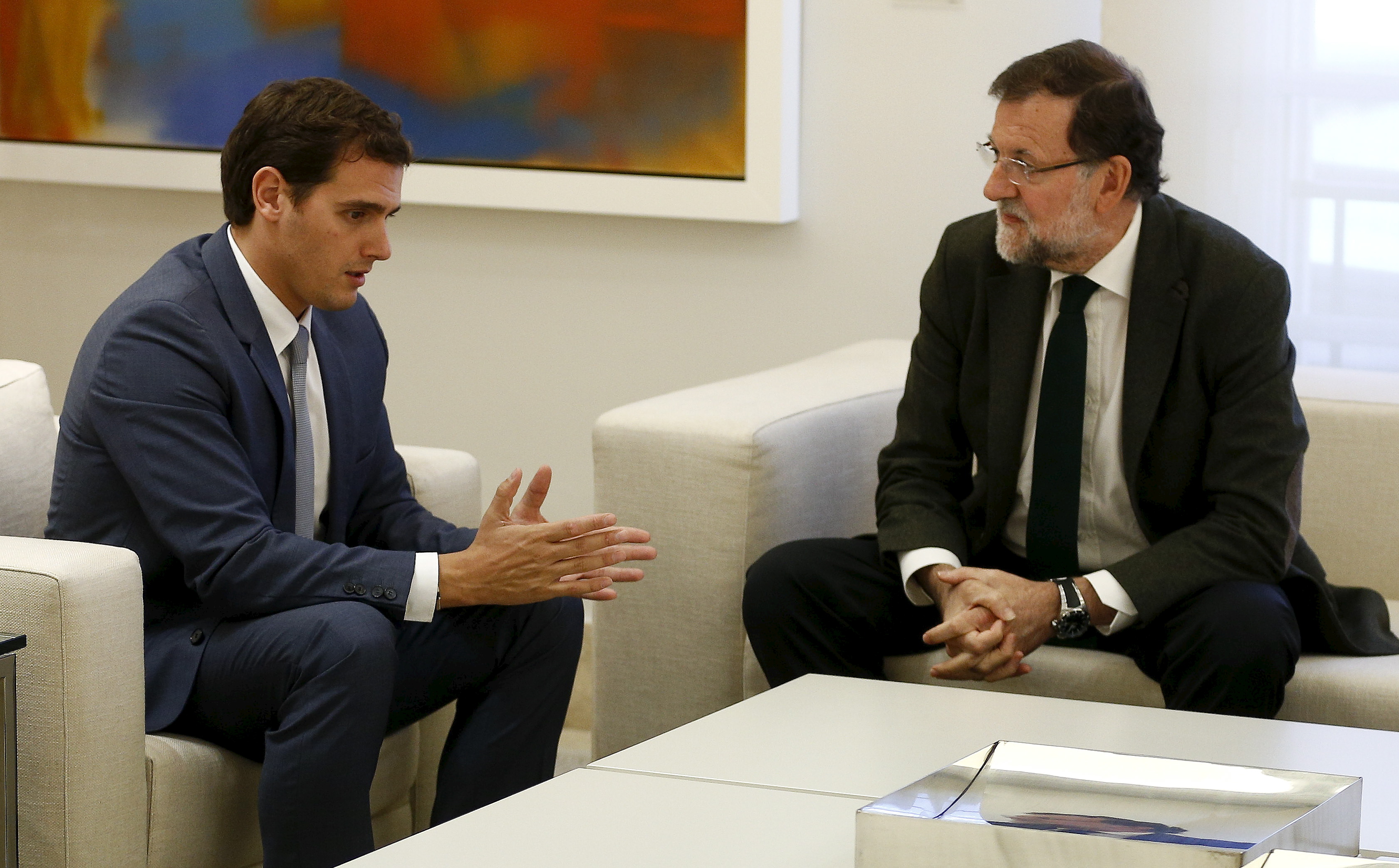 Encuentro entre el líder de Ciudadanos, Albert Rivera y el presidente del Gobierno, Mariano Rajoy