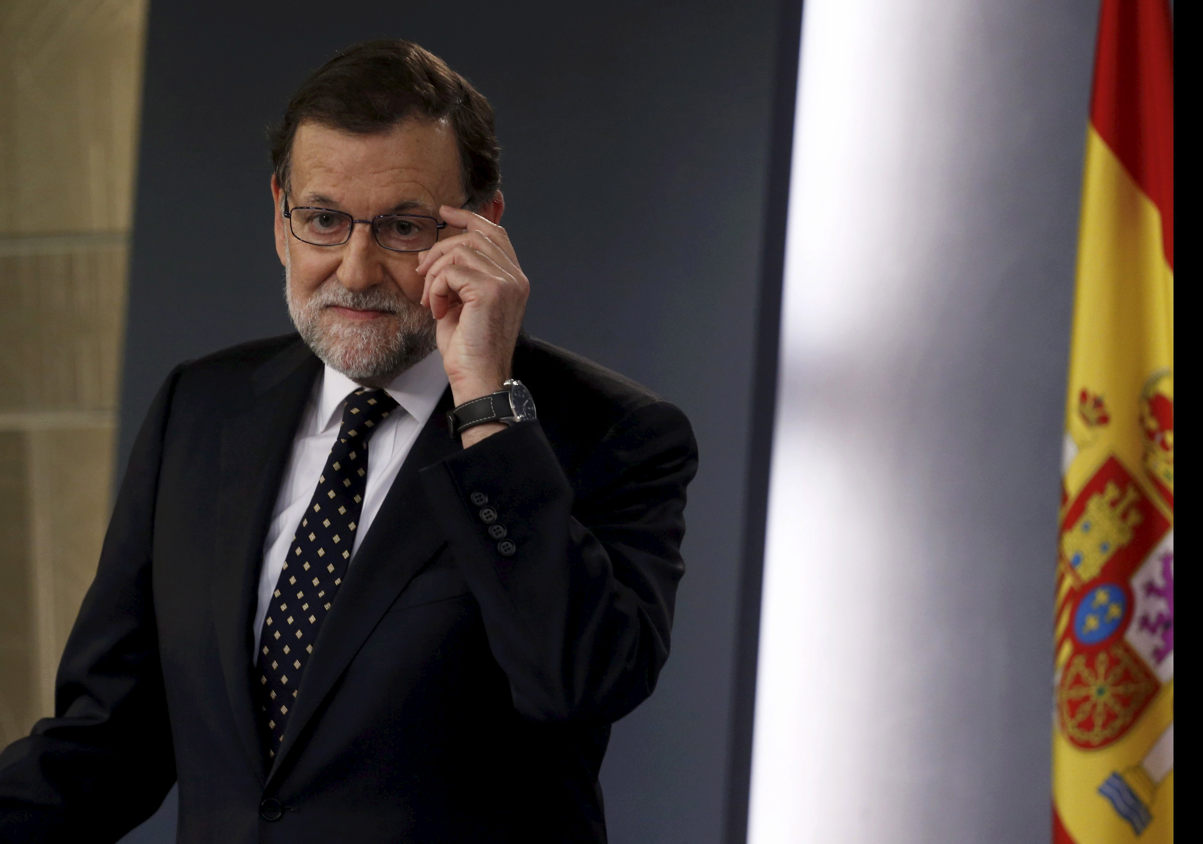 Spain's acting Prime Minister Mariano Rajoy attends a news conference at Moncloa Palace in Madrid, Spain, January 22, 2016.  REUTERS/Juan Medina - RTX23LI5