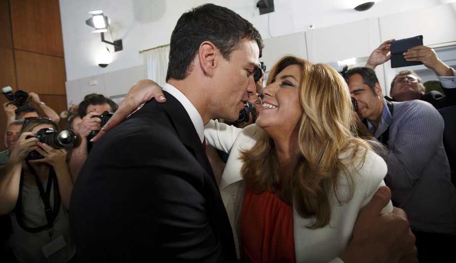 Pedro Sánchez y Susana Díaz. FOTO: Reuters