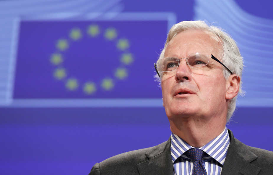 European Union Commissioner for Internal Market and Services Michel Barnier addresses a news conference at the EU Commission headquarters in Brussels April 9, 2014.  REUTERS/Francois Lenoir/File Photo - RTSJUP2