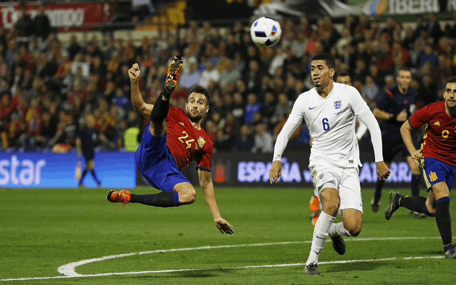 Mario Gaspar España gol Inglaterra
