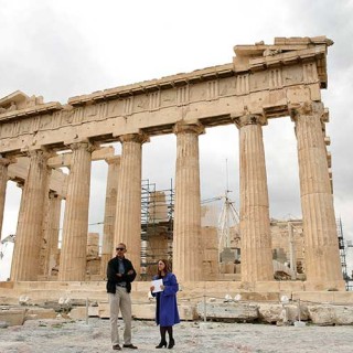 Obama en la Acrópolis de Atenas