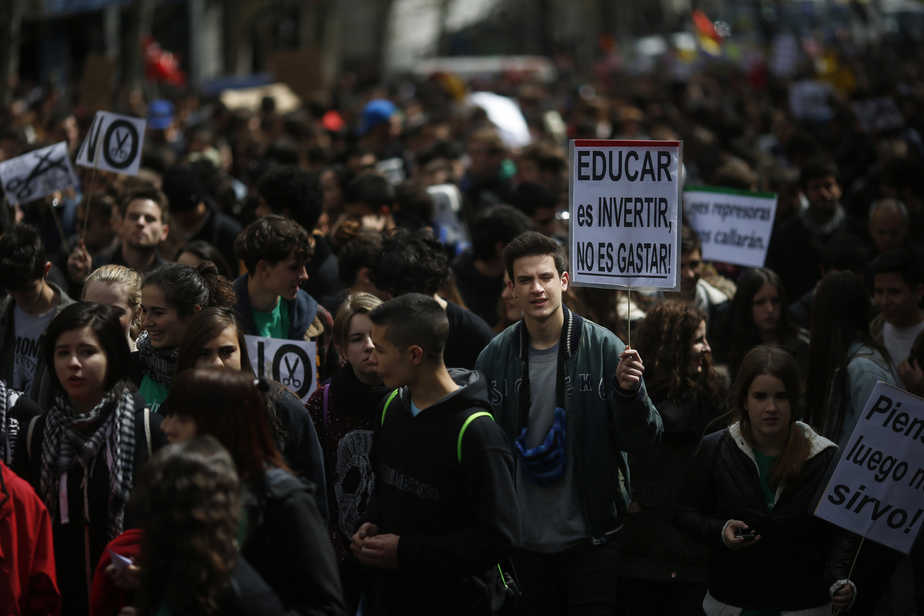 Protestas contra la LOMCE. FOTO: Reuters