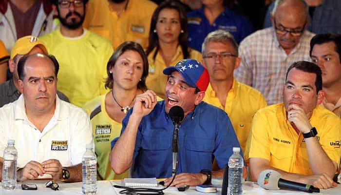 Henrique Capriles oposición Venezuela