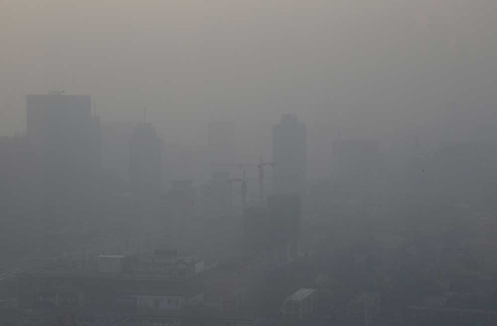 Un día contaminado en Beijing,
