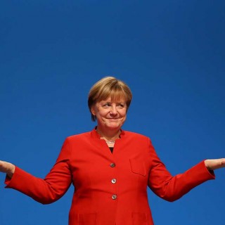 Angela Merkel econ su partido