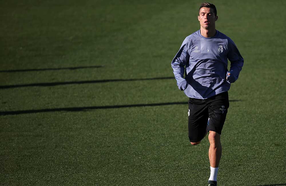 Cristiano Ronaldo entrenamiento