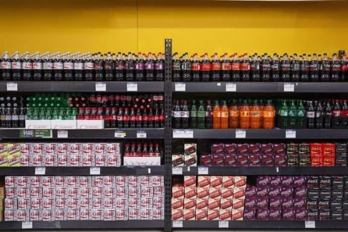 Sodas are displayed at a Walmart store in Secaucus, New Jersey, November 11, 2015. REUTERS/Lucas Jackson