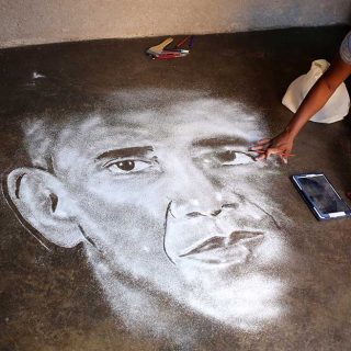 Retrato de Obama con sal