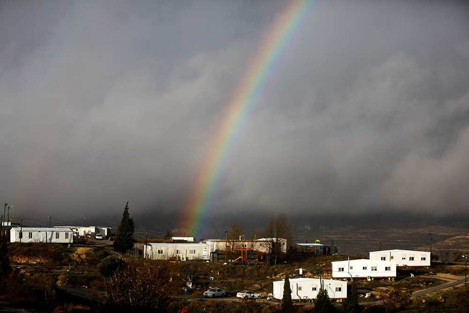 arco iris en Cisjordania
