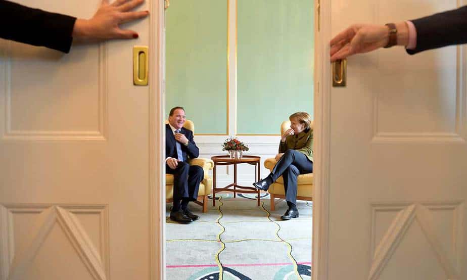 Angela Merkel y Stefan Lofven