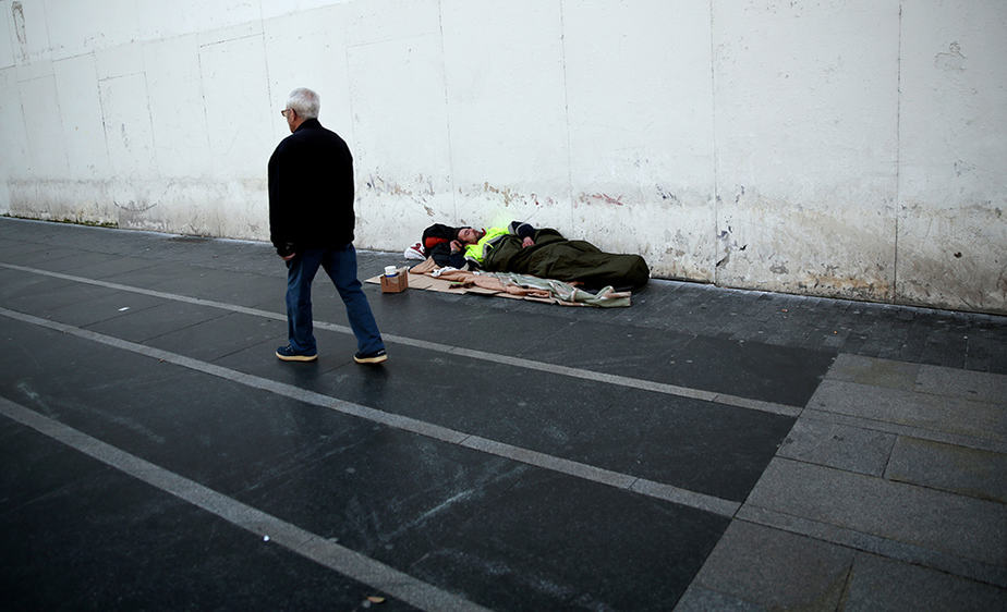 Personas sin hogar en España.