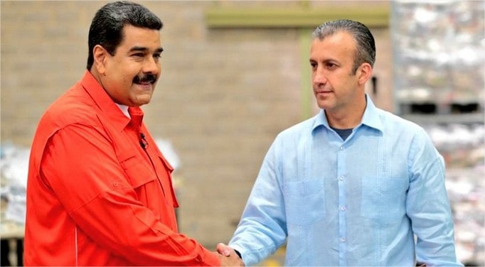 Nicolás Maduro y Tareck El Aissami de Venezuela
