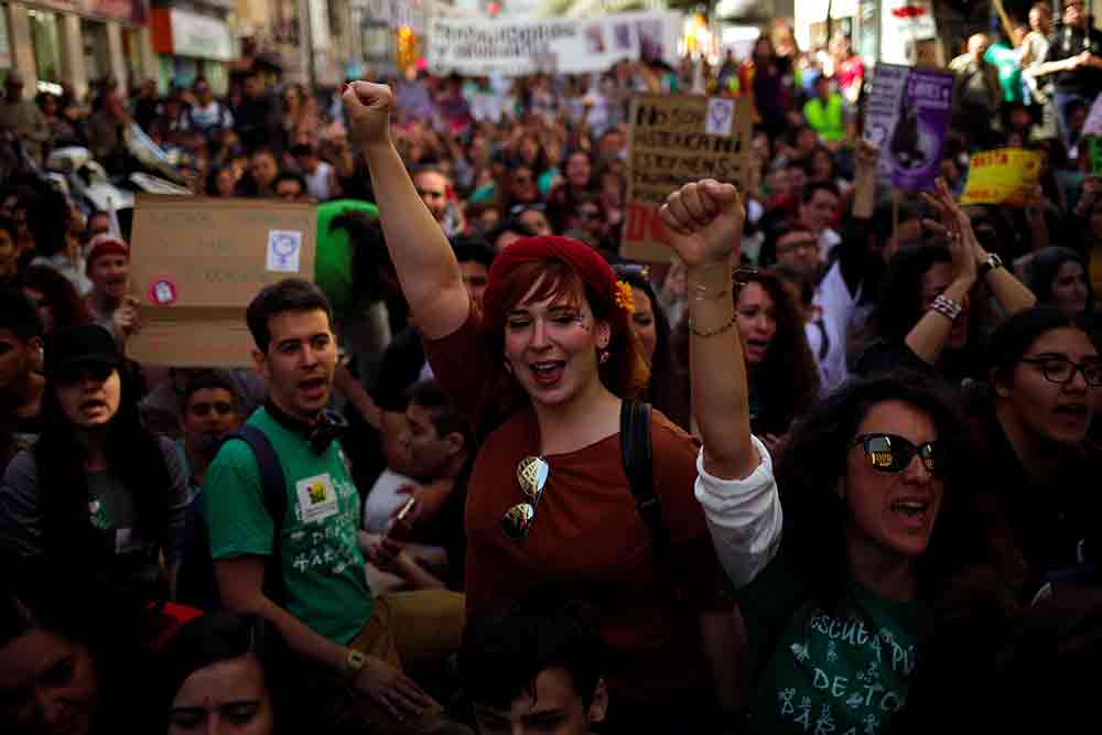 Manifestación con motivo de la huelga en la enseñanza. FOTO: Reuters