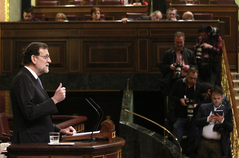 El presidente del Gobierno, Mariano Rajoy, en el Congreso de los Diputados. FOTO: Moncloa