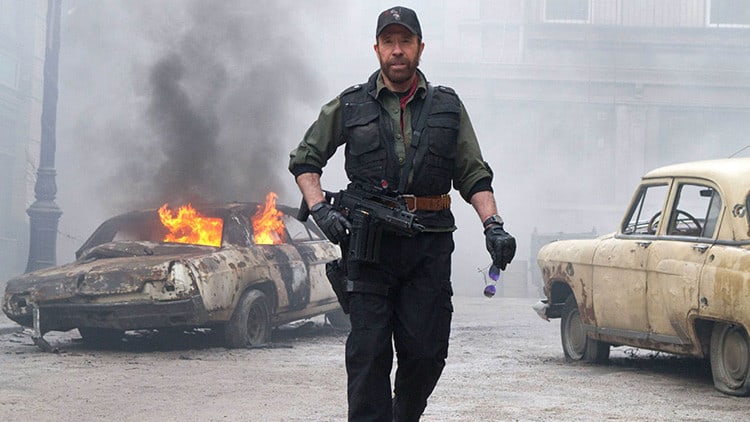 Chuck Norris en la película 'Los mercenarios 2'