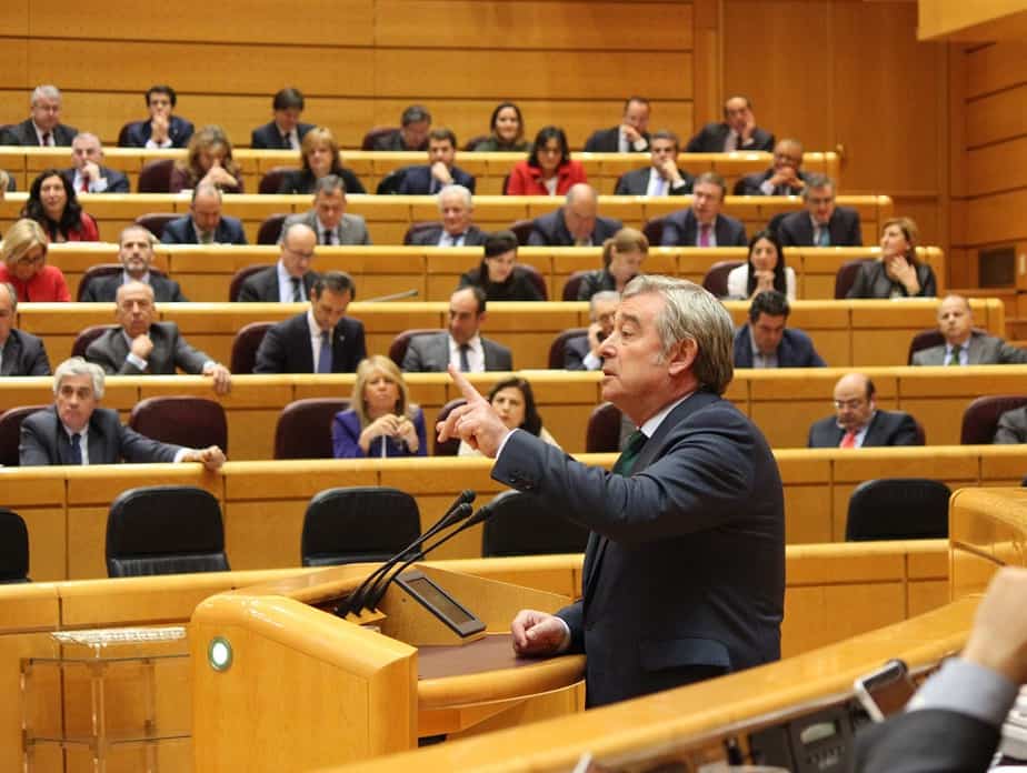El portavoz del PP en el Senado, José Manuel Barreiro