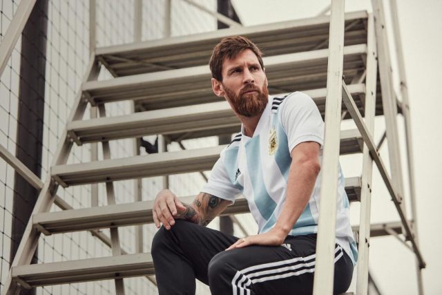 Messi con la camiseta de Argentina