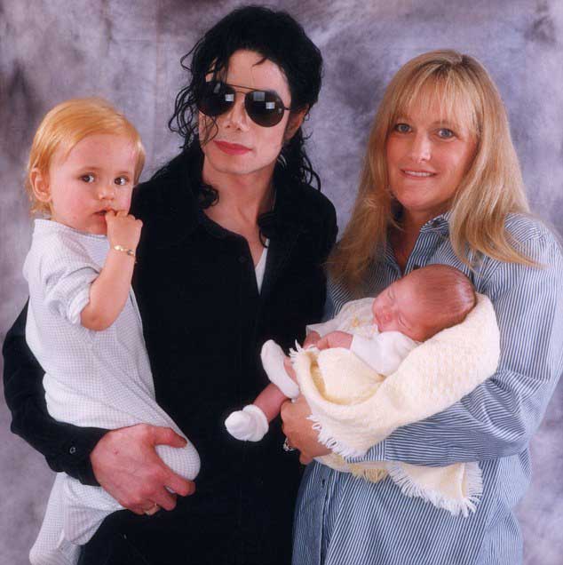 Jackson con la madre de sus dos primeros hijos