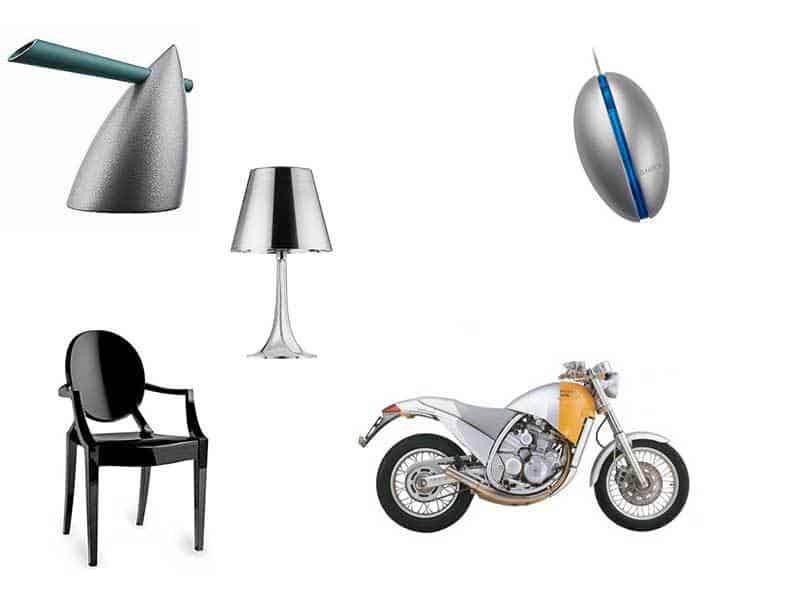 Pava Hot Bertaa, Arch Mouse de Microsoft, lámpara Miss K, silla Louis Ghost y Motocicleta Aprilia