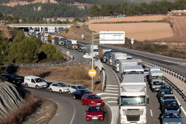 Bloqueo de vías en Cataluña