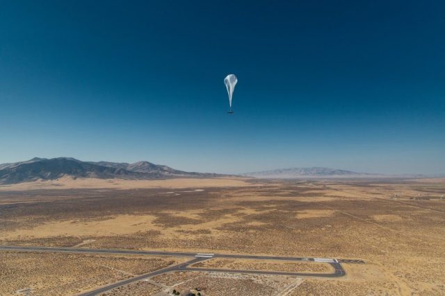 Un globo despega de la sede del Proyecto Loon en Nevada. Foto: Alfabet