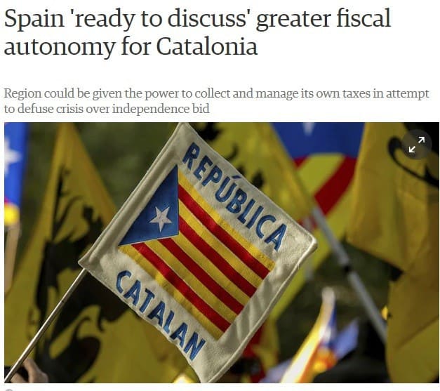 El Gobierno desmintió a The Guardian sobre un pacto fiscal para Cataluña