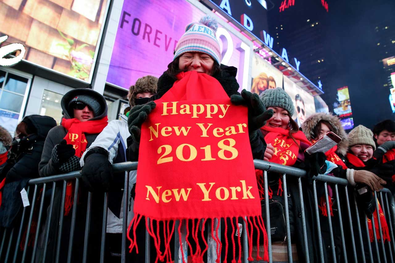 Como cada fin de año en Nueva York, Times Square fue la protagonista. REUTERS