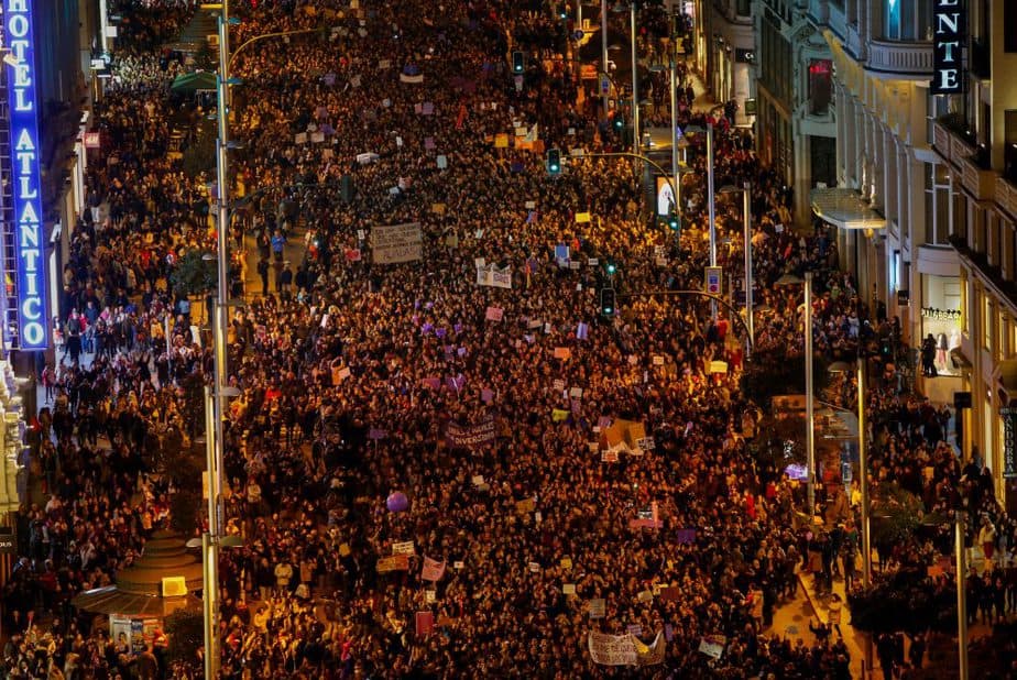 Eco de la huelga feminista "histórica" y "sin precedentes" en España