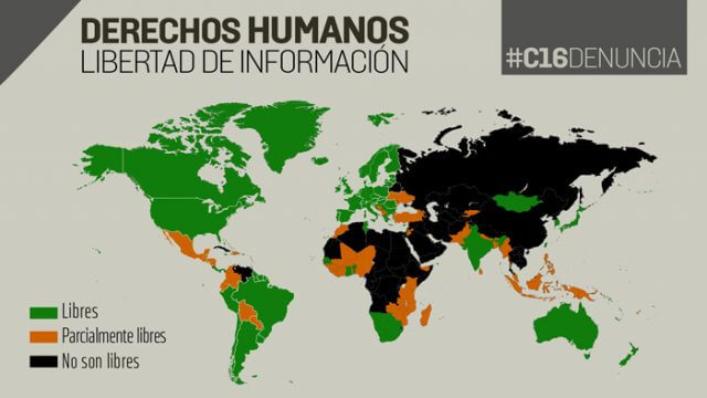 #C16Denuncia: Noticias de Derechos Humanos: Libertad de información y de expresión en el mundo en 2018