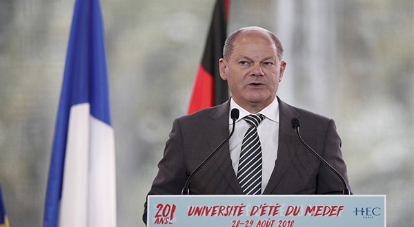 El ministro de Finanzas de Alemania, Olaf Scholz, se mostró en contra de seguir una estrategia de "Europa Primero" (Reuters)