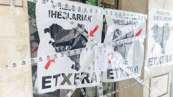 PP de Bizkaia denuncia que Portugalete está empapelada con carteles en apoyo a la ETA
