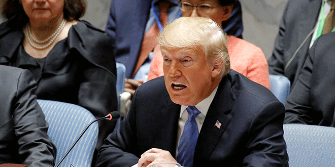 El presidente de EE. UU., Donald Trump, habla mientras preside una reunión del Consejo de Seguridad de las Naciones Unidas celebrada durante la 73ª sesión de la Asamblea General de las Naciones Unidas en la sede de los Estados Unidos en Nueva York. REUTERS / Eduardo Muñoz