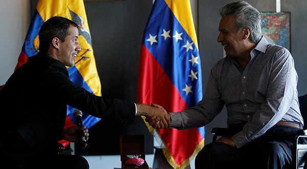 Presidente Guaidó: "El problema de Venezuela es de democracia y dictadura". La afirmación la hizo durante su visita a Ecuador
