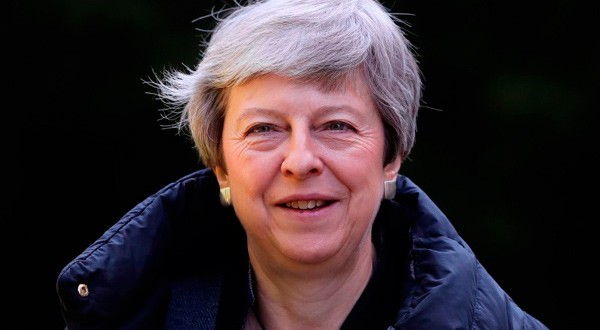 La primera ministra de Reino Unido, Theresa May, en Sonning, Reino Unido.