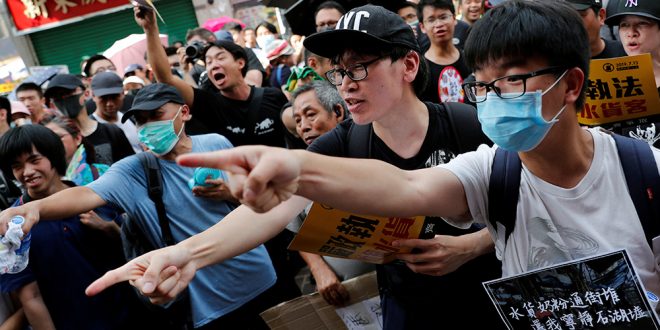Unos 20 mil manifestantes volvieron a tomar las calles de Hong Kong
