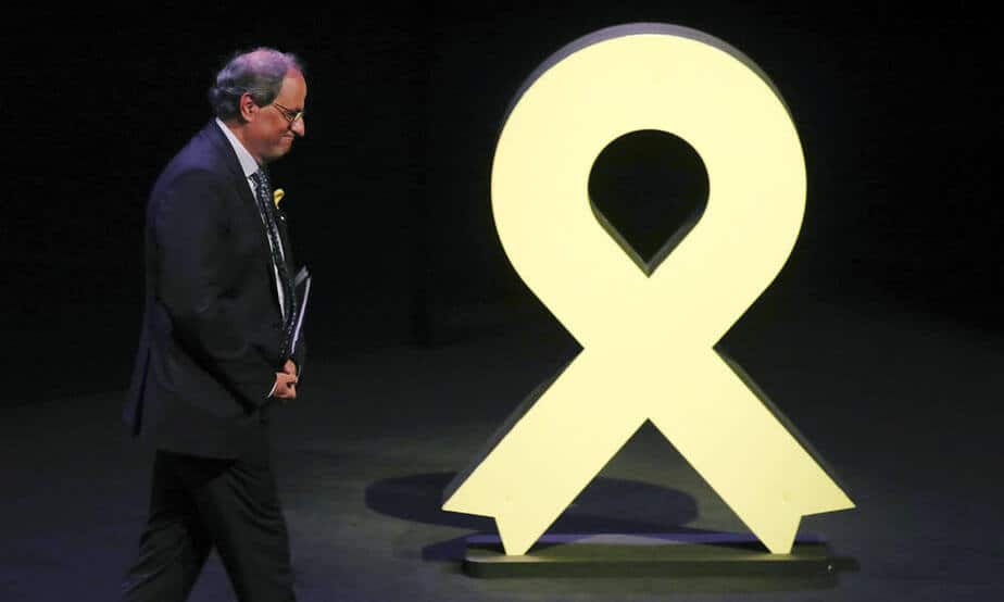 Quim Torra, presidente del gobierno de Cataluña, condiciona su apoyo a Pedro Sánchez