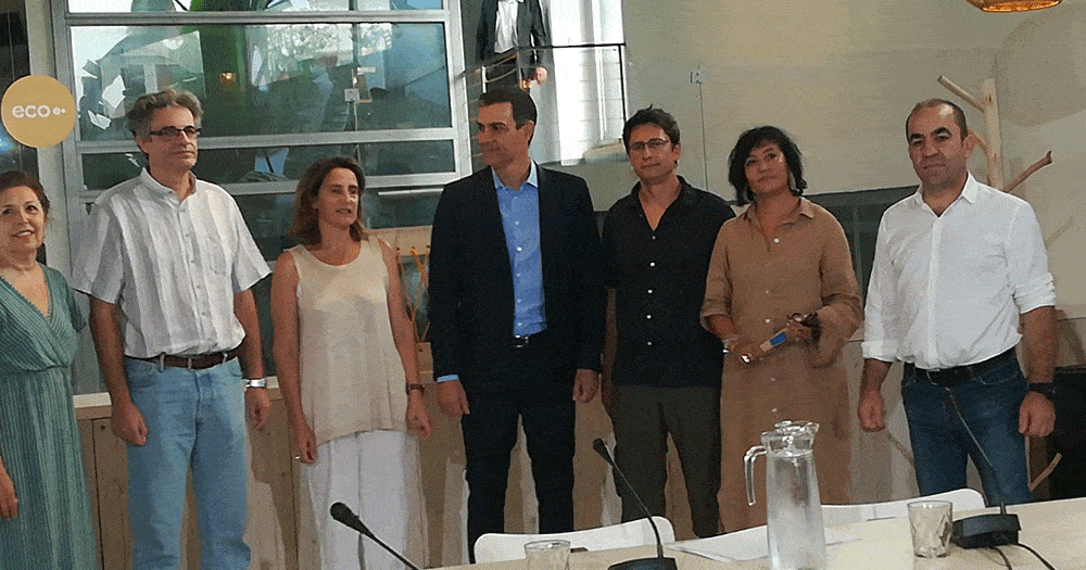 Al presidente español Pedro Sánchez los ecologistas plantearon que la transición ecológica debe ser una cuestión de coherencia del Gobierno de España.