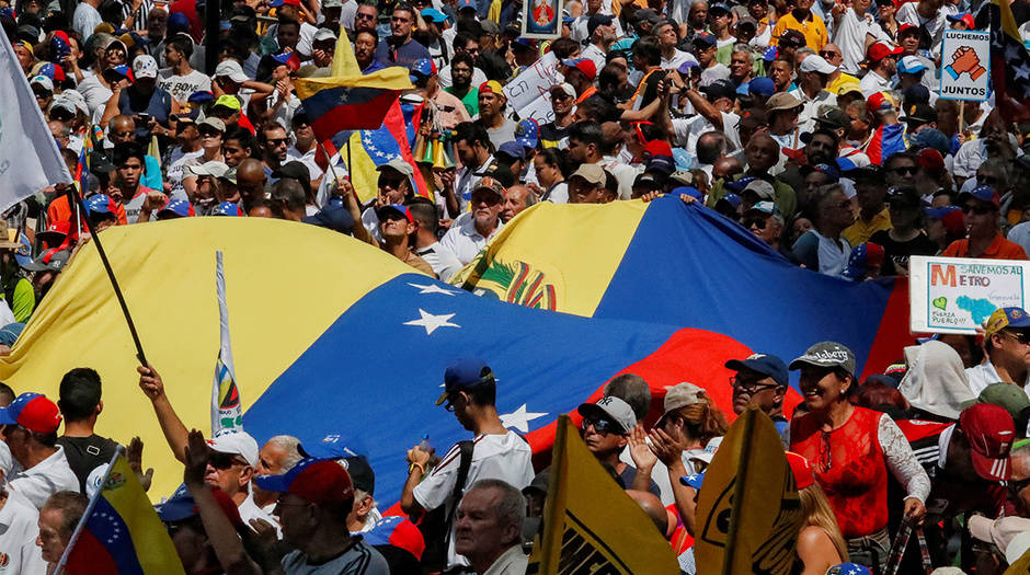 Los venezolanos salieron a las calles, una vez más, para apoyar la transición democrática en su país