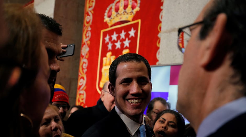 El presidente encargado de Venezuela, Juan Guaidó, compartió el sábado con las autoridades del gobierno de Madrid