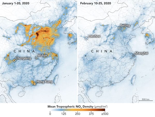 Dióxido de nitrógeno en China