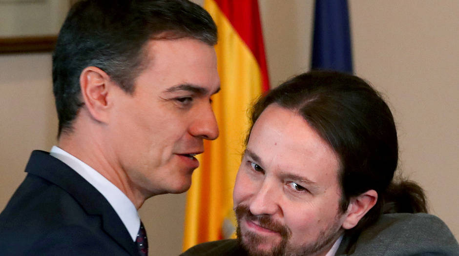 El presidente del Gobierno Pedro Sánchez y el vicepresidente Pablo Iglesias