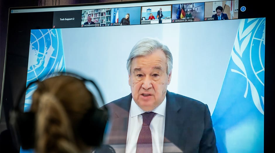António Guterres instó al mundo a trabajar conjuntamente para derrotar al virus del SARS-CoV-2 y la xenofobia
