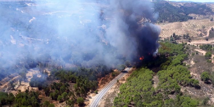 Incendios en Huelva obligan a 3.200 personas desalojar sus viviendas / Foto @aragonradio