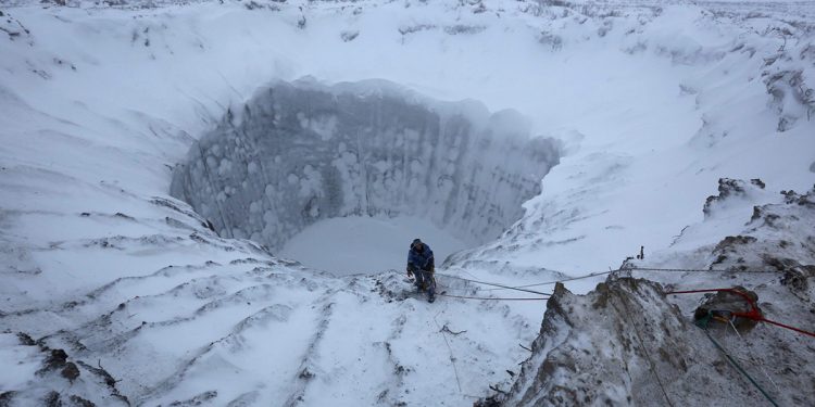 Cráter en Siberia