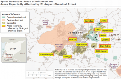 El ataque con gas sarín estuvo dirigido a los suburbios controlados por rebeldes / Wikipedia Imágenes