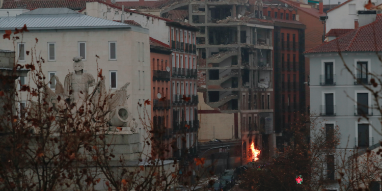 Explosión por fuga de gas en el centro de Madrid