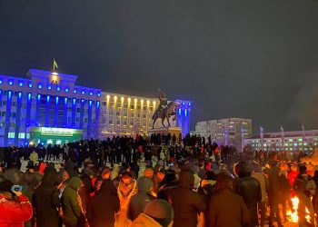 Kazajistán manifestantes