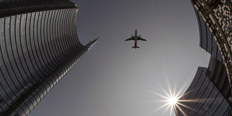 Tráfico aéreo emisiones de gases